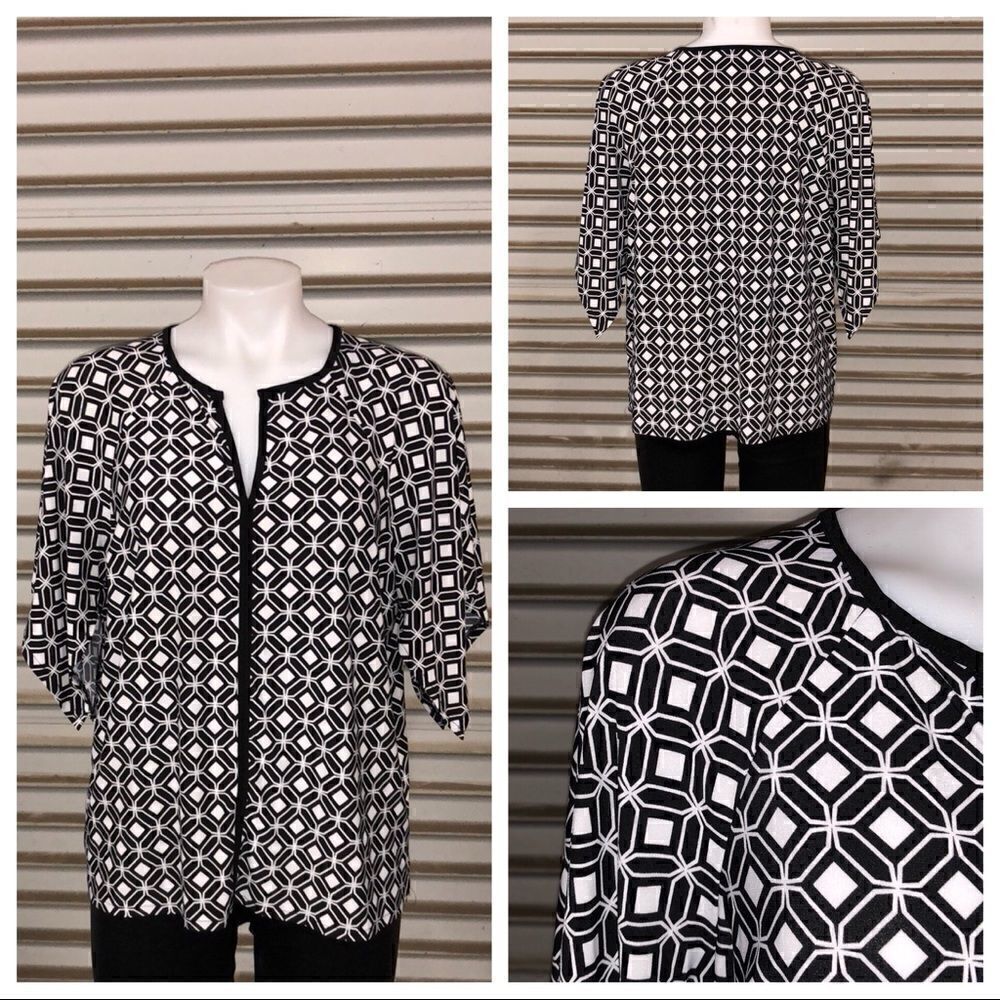 🛍️Riz & Ali black and white geometric design